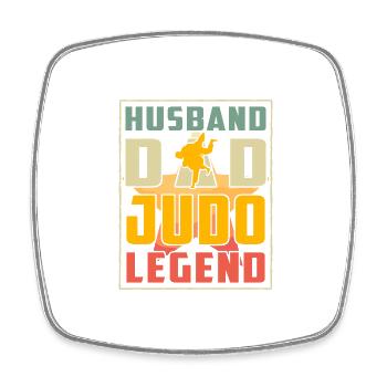 Ehemann Papa Judo-Legende - Viereckiger Kühlschrankmagnet - Weiß - Vorne