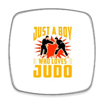 Juste un garçon qui aime le judo - Magnet carré - blanc - Devant