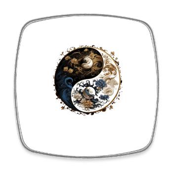 Yin Yang - Square fridge magnet - white - Front