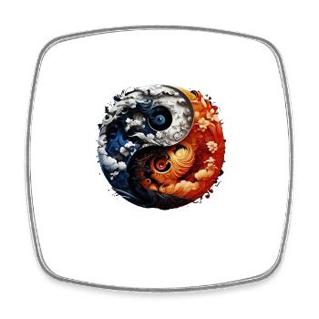 Yin Yang - Square fridge magnet - white - Front