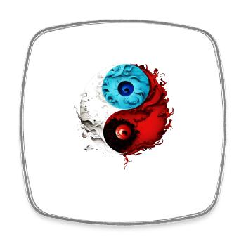 Yin Yang - Square fridge magnet - white - Front