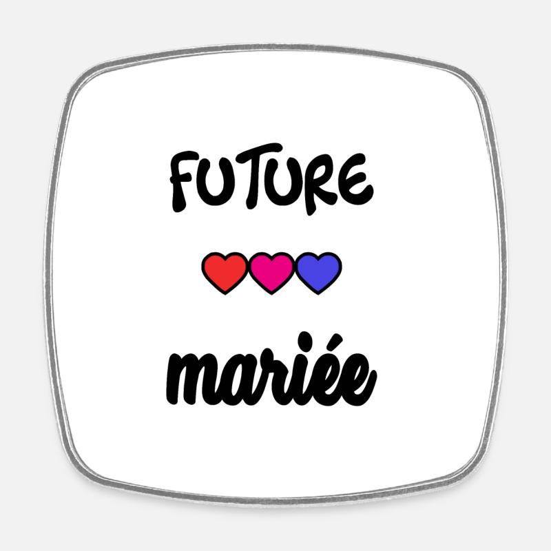 EVJF. MARIEE. TEAM. TEAM MARIEE. FUTURE MARIEE - Magnet carré - blanc