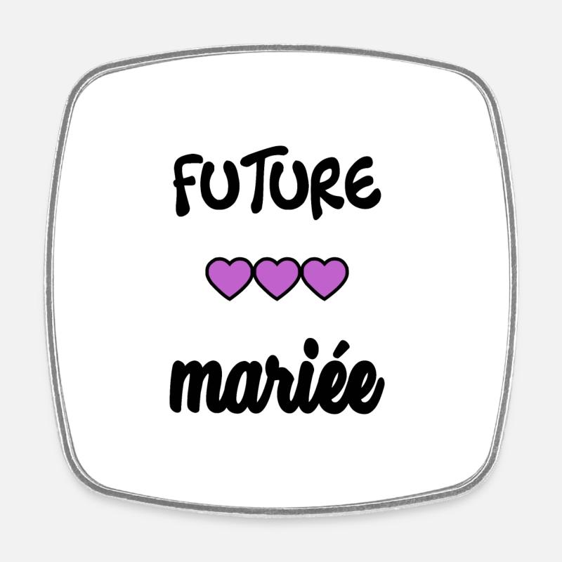 FUTURE MARIEE - Magnet carré - blanc