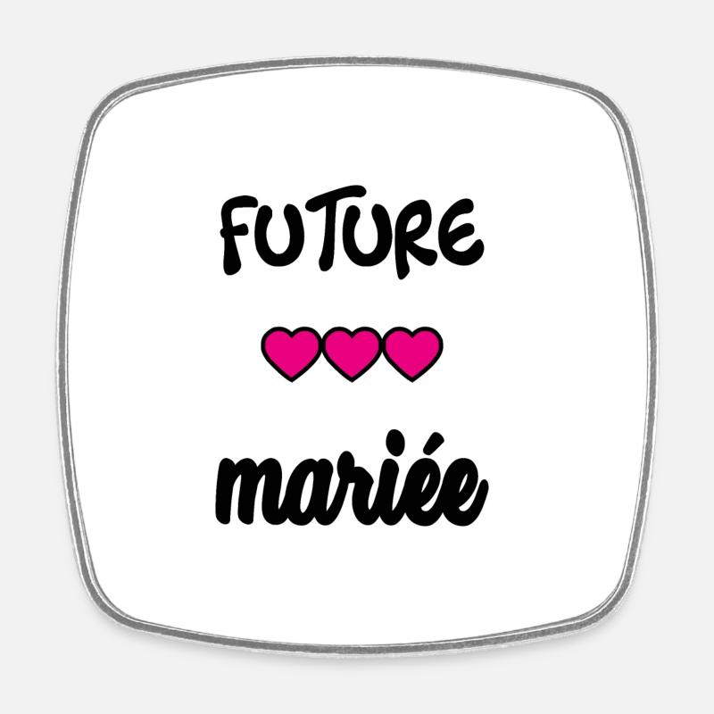 EVJF. MARIEE. TEAM. TEAM MARIEE. FUTURE MARIEE - Magnet carré - blanc