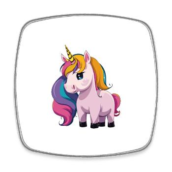 einhorn - Viereckiger Kühlschrankmagnet - Weiß - Vorne