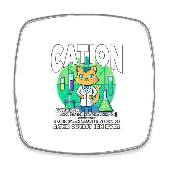 Kation - Viereckiger Kühlschrankmagnet - Weiß - Vorne