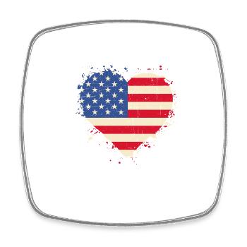 Veteran Heart USA - Square fridge magnet - white - Front