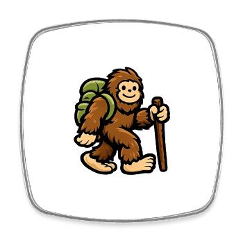 Singe Errant du Sentier de la Jungle - Magnet carré - blanc - Devant