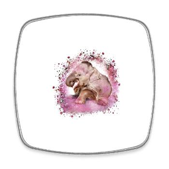 babyelefant,elefant,graffiti,rosa,malerei - Viereckiger Kühlschrankmagnet - Weiß - Vorne
