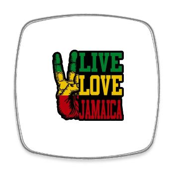 Jamaika Liebe - Viereckiger Kühlschrankmagnet - Weiß - Vorne