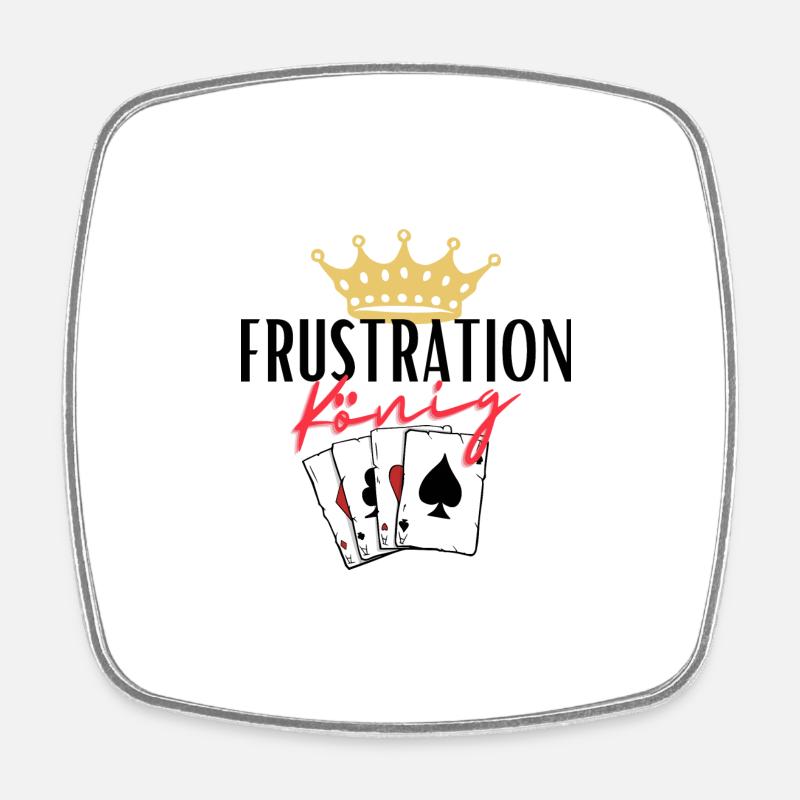 Frustration King - Square fridge magnet - white