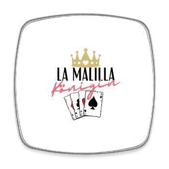 La Malilla Queen - Magnet carré - blanc - Devant