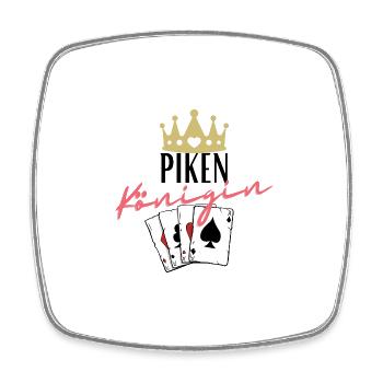 Pike Queen - Square fridge magnet - white - Front