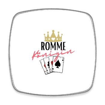 Reine du rami - Magnet carré - blanc - Devant