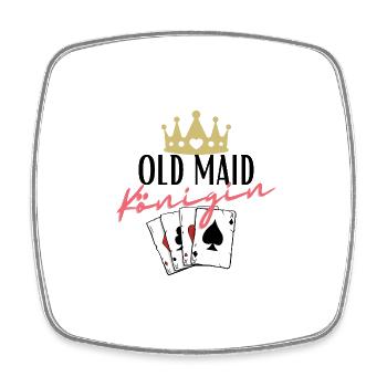 Old Maid Queen - Square fridge magnet - white - Front