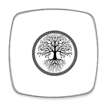 Baum des Lebens, Kraft, Familie, Natur, Liebe - Viereckiger Kühlschrankmagnet - Weiß - Vorne
