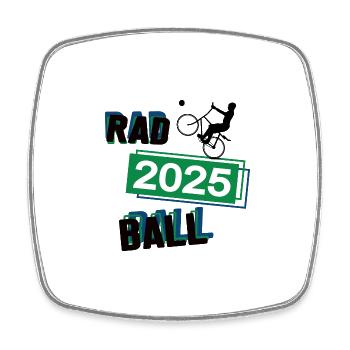 Radball Spieler Team Turnier Mannschaft in 2025 - Viereckiger Kühlschrankmagnet - Weiß - Vorne
