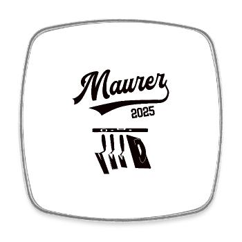 Maurer 2025 Beruf Maurerei Lehre Lehrling Azubi - Viereckiger Kühlschrankmagnet - Weiß - Vorne