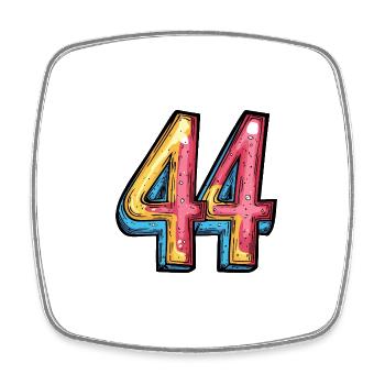 44 Number Comic - Square fridge magnet - white - Front
