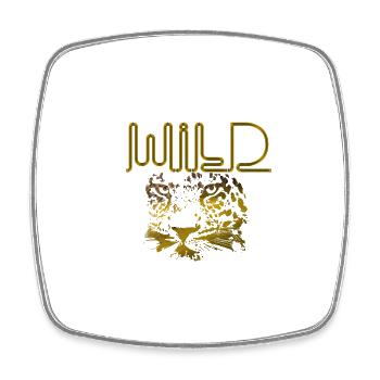 wild,gold,panther,leopard,wildkatze,wildcat - Viereckiger Kühlschrankmagnet - Weiß - Vorne