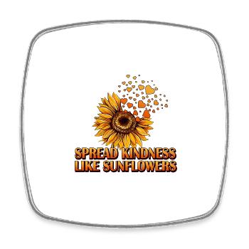 Sonnenblume Inspiration Motivation Liebe - Viereckiger Kühlschrankmagnet - Weiß - Vorne