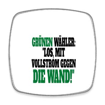 Witze Grüne Die Grünen Habeck Baerbock Partei - Viereckiger Kühlschrankmagnet - Weiß - Vorne