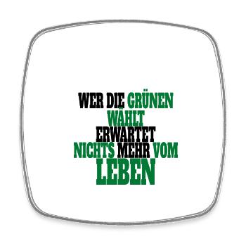 Witze Grüne Die Grünen Habeck Baerbock Partei - Viereckiger Kühlschrankmagnet - Weiß - Vorne