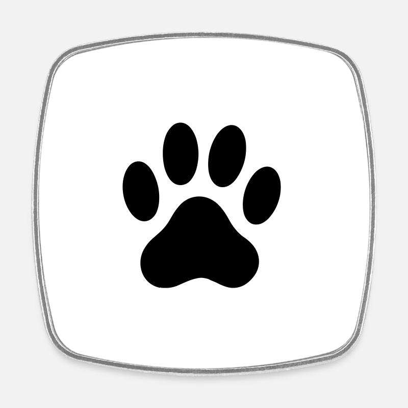 Pate de Chien - Magnet carré - blanc