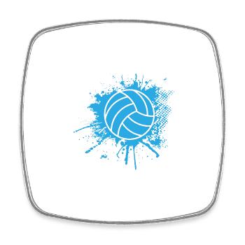Ballsport - Viereckiger Kühlschrankmagnet - Weiß - Vorne