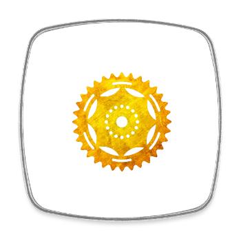 Fahrrad - Viereckiger Kühlschrankmagnet - Weiß - Vorne