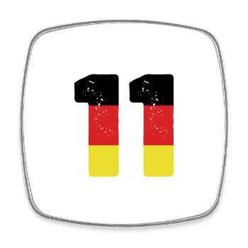11 Numéro Jersey Allemagne - Magnet carré - blanc - Devant