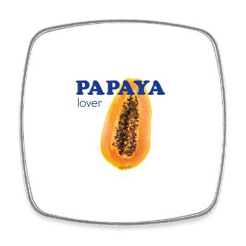 Papaya Lover - Viereckiger Kühlschrankmagnet - Weiß - Vorne