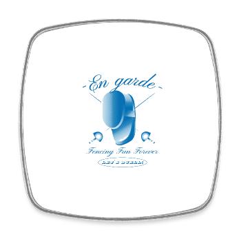 Fencing - Square fridge magnet - white - Front
