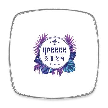 Grèce 2024 - Magnet carré - blanc - Devant
