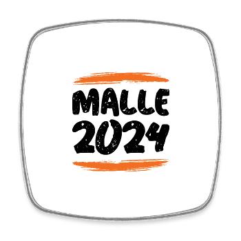 Malle 2024 - Magnet carré - blanc - Devant