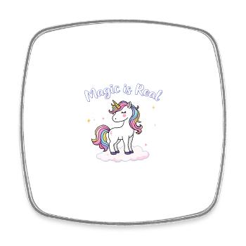 Magic Is Real Unicorn Inspiration Art for Dreamers - Square fridge magnet - white - Front