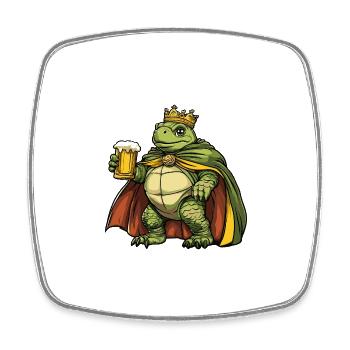 Turtle Beer Funny - Square fridge magnet - white - Front