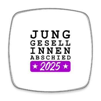 Junggesellinnen Abschied 2025 Jga - Viereckiger Kühlschrankmagnet - Weiß - Vorne