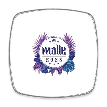 Malle 2025 - Viereckiger Kühlschrankmagnet - Weiß - Vorne