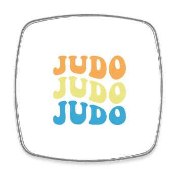 Judo - Square fridge magnet - white - Front