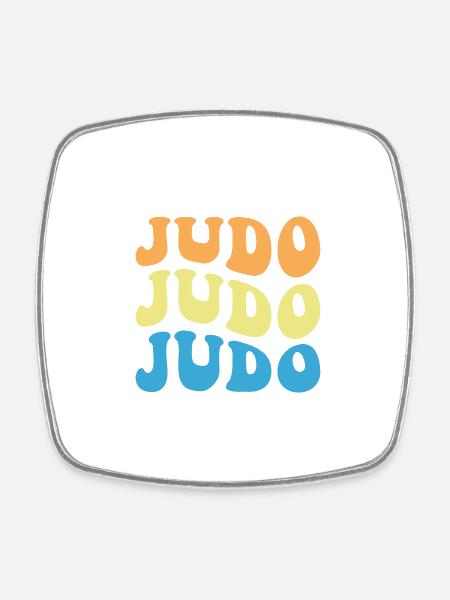 Judo - Square fridge magnet - white