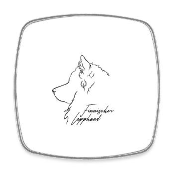 Finnischer Lapphund Profil Hunde Hund Wilsigns - Viereckiger Kühlschrankmagnet - Weiß - Vorne