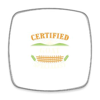 Certified Goat Specialist Farmer Funny Farming - Square fridge magnet - white - Front
