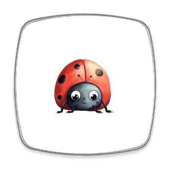 Ladybird - Square fridge magnet - white - Front