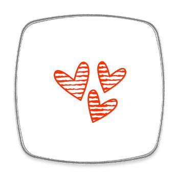 VALENTINSTAG. Junggesellinnenabschied. ICH LIEBE DICH. ICH LIEBE DICH. LIEBE - Viereckiger Kühlschrankmagnet - Weiß - Vorne