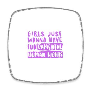 FunDamental Rights purple - Viereckiger Kühlschrankmagnet - Weiß - Vorne