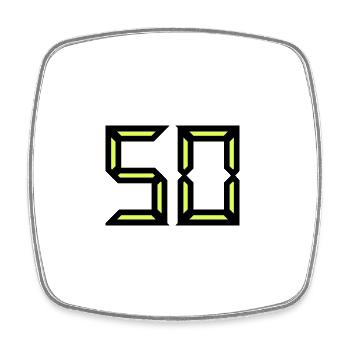 50 ANS. 50e ANNIVERSAIRE. ANNIVERSAIRE 50 ANS - Magnet carré - blanc - Devant