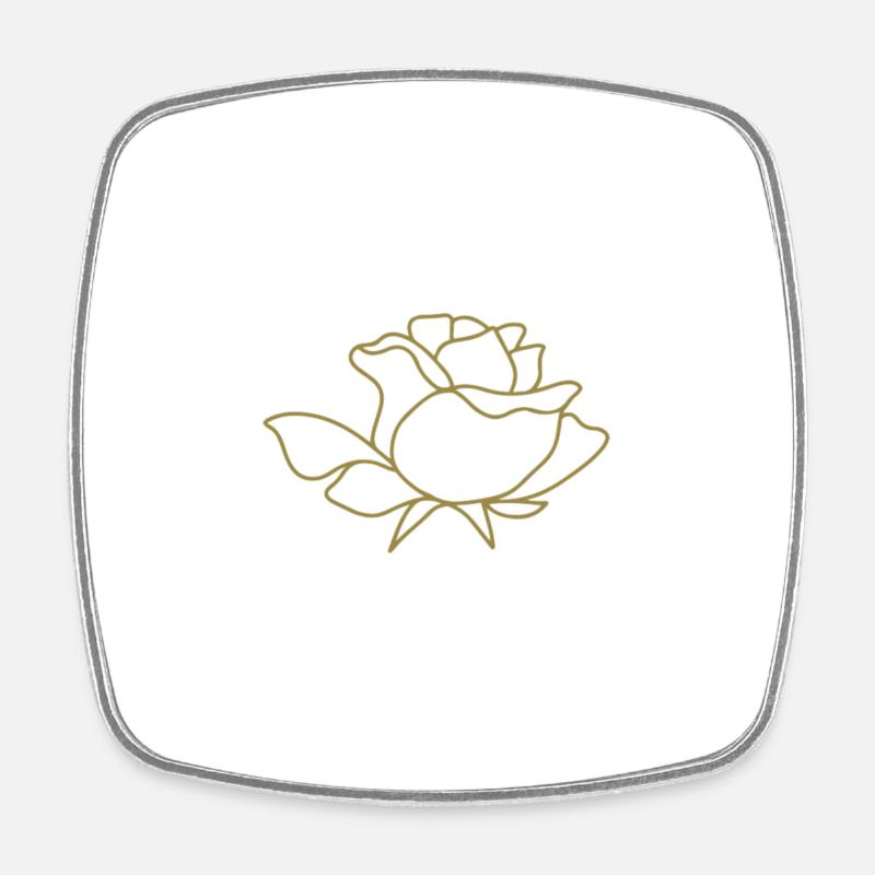 Flower - Square fridge magnet - white