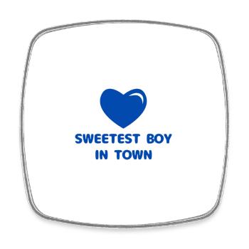 SWEETEST BOY IN TOWN - Viereckiger Kühlschrankmagnet - Weiß - Vorne