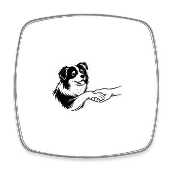 Une promesse sur quatre pattes - Magnet carré - blanc - Devant